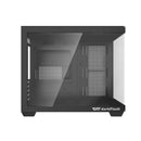 DarkFlash C285MP V2 Exquisite mATX PC Case Tempered Glass Panoramic Side Transparent (Black)