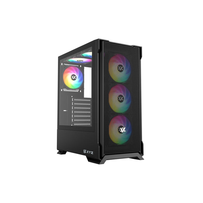 XYZ Airone 300 X MESH ATX PC Case with 6 Pre-Installed 120mm ARGB Fans 