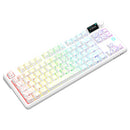 Ajazz AK870 V2 RGB Tri-Mode 87-Keys TKL Gasket-mounted Hot Swappable Mechanical Keyboard (White Contour) (Maillard Switch)