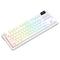 Ajazz AK870 V2 RGB Tri-Mode 87-Keys TKL Gasket-mounted Hot Swappable Mechanical Keyboard (White Contour) (Maillard Switch)