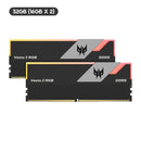 Acer Vesta II 32GB (2x16GB) 6000MHz CL36-45-45-96 AMD EXPO Ready DDR5 UDIMM (Black, Silver) (BL.9BWWR.652, BL.9BWWR.653)