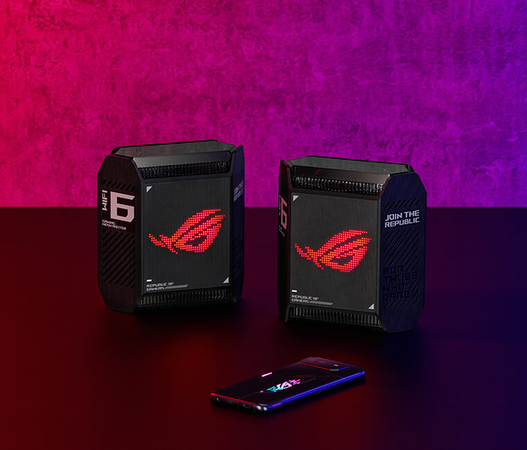 Asus ROG Rapture GT6 WiFi 6 Tri-Band Gaming Mesh System (2-Pack) Black