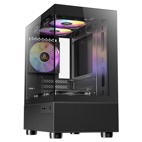 Antec CX200M RGB Elite Micro-ATX | ITX Mini-Tower Gaming Case (Black)