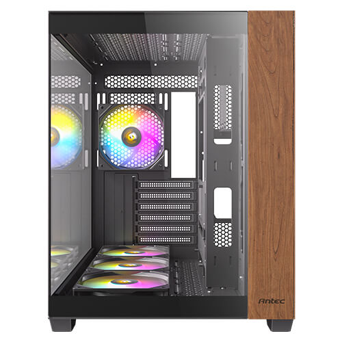 Antec CX800 Wood ARGB Dual Chamber Mid-Tower PC Gaming Case (Black)