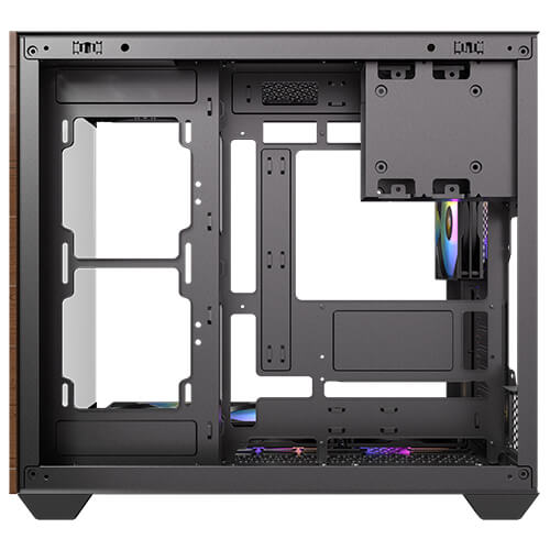 Antec CX800 Wood ARGB Dual Chamber Mid-Tower PC Gaming Case (Black)