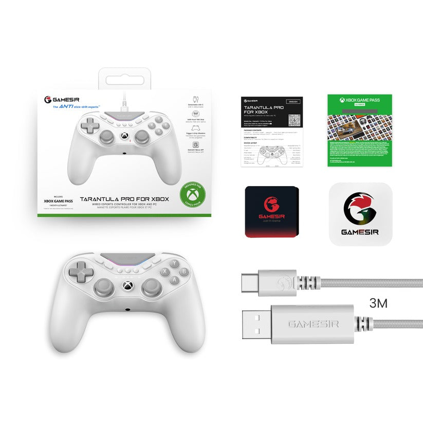 GameSir Tarantula Pro Wired eSports Controller for Xbox / PC (White) (T3 Pro)