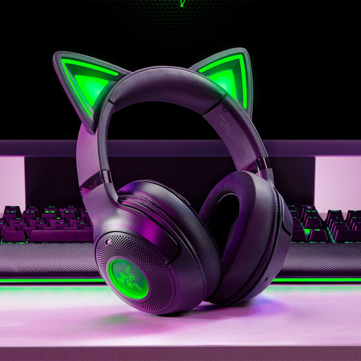 Razer Kraken Kitty V2 BT Wireless Bluetooth RGB Headset w/ Kitty Ears | DataBlitz
