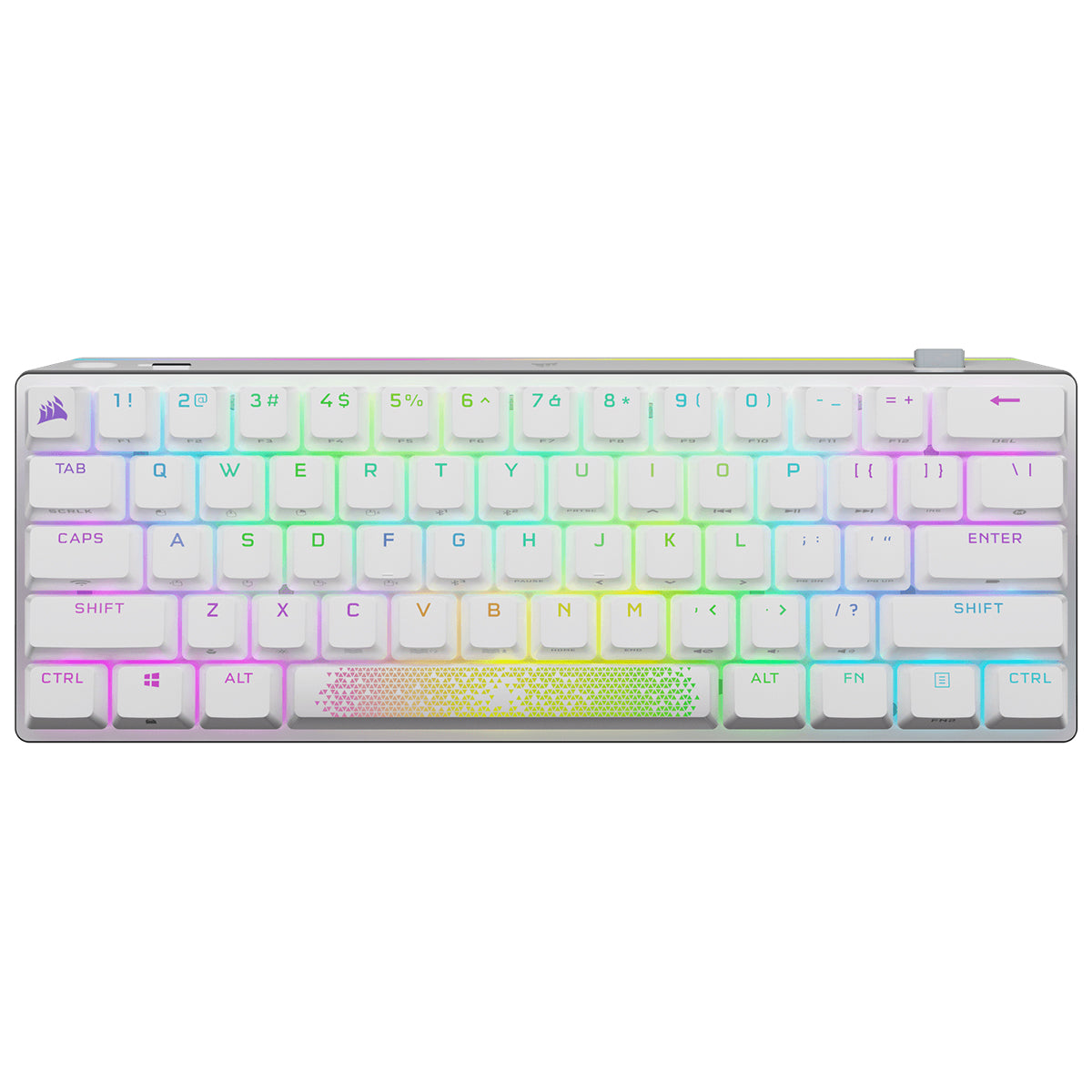 Corsair K70 Pro Mini Wireless 60% Mechanical Cherry MX Speed Switch Gaming Keyboard With RGB Backlighting (White) - DataBlitz