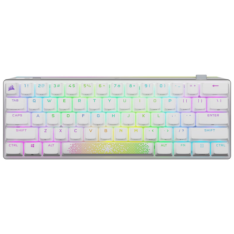 Corsair K70 Pro Mini Wireless 60% Mechanical Cherry MX Speed Switch Gaming Keyboard With RGB Backlighting (White) - DataBlitz