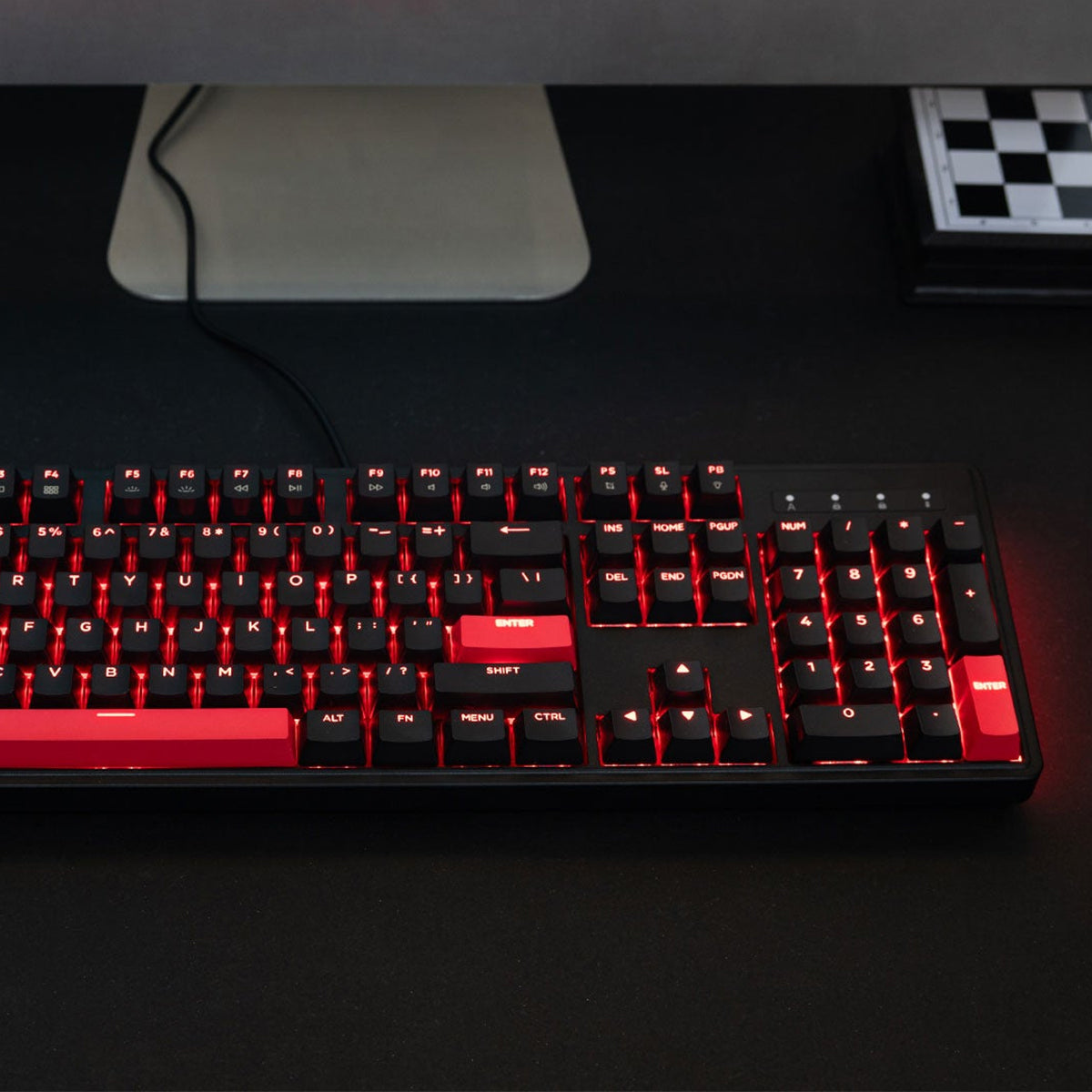Keychron Lemokey X3 QMK/VIA Red Backlight TKL Wired Mechanical Gaming Keyboard (Red Switch, Brown Switch) (X3-A1, X3-A3)