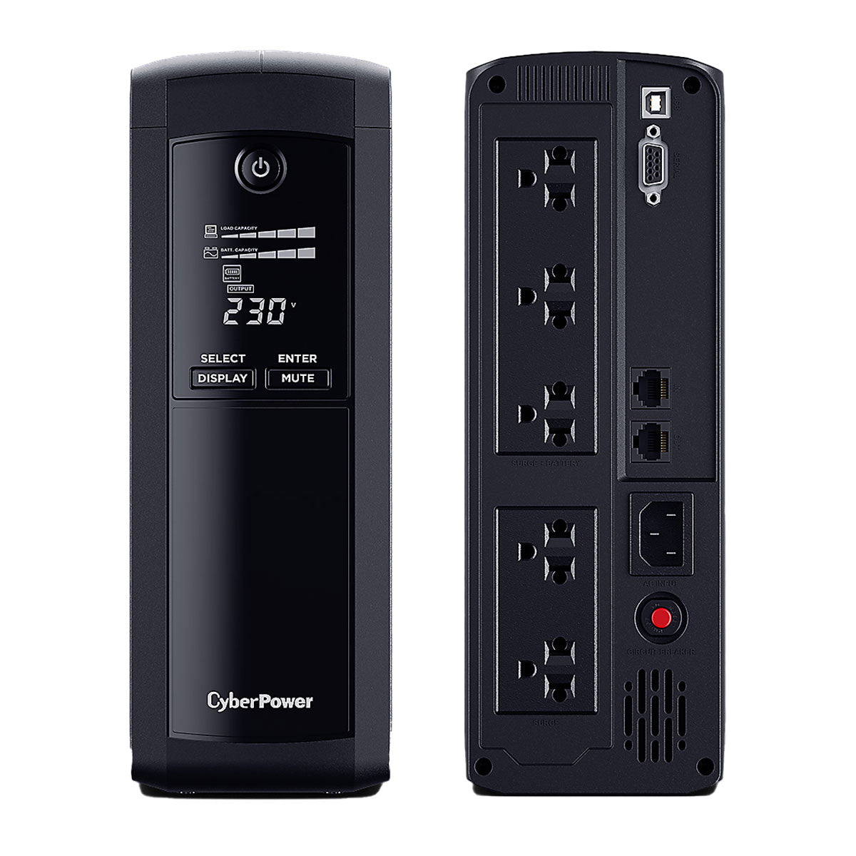 CyberPower Value Pro VP1200ELCD 1200 VA 720 Watts Line-interactive UPS