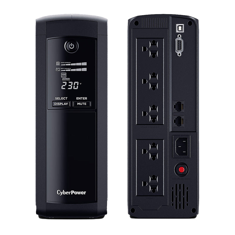 CyberPower Value Pro VP1200ELCD 1200 VA 720 Watts Line-interactive UPS