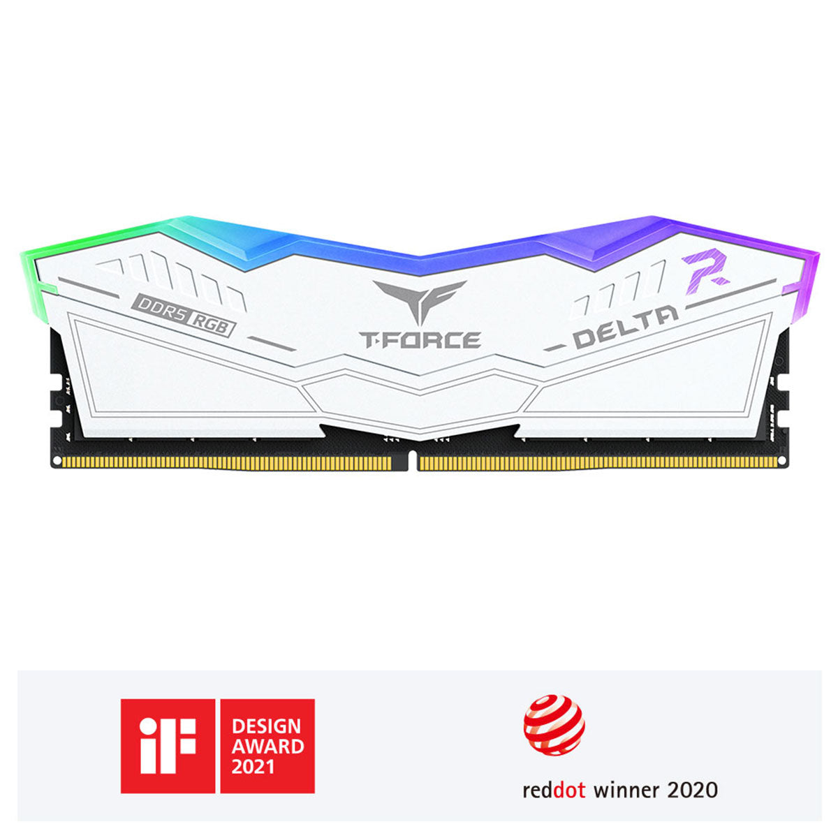 TeamGroup T-Force Delta RGB DDR5 32GB (2x16GB) 6000MHz CL38-46-46-84 1.35V Gaming Desktop Memory
