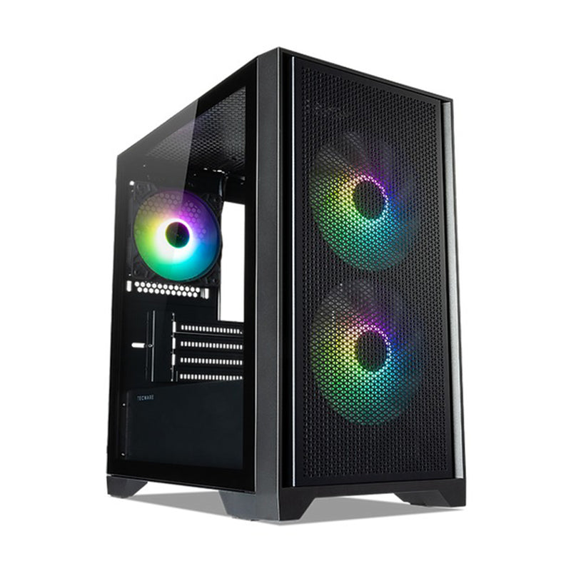 Tecware NEO M2 TG High Airflow Matx Case Tempered Glasse PC Case (Black)