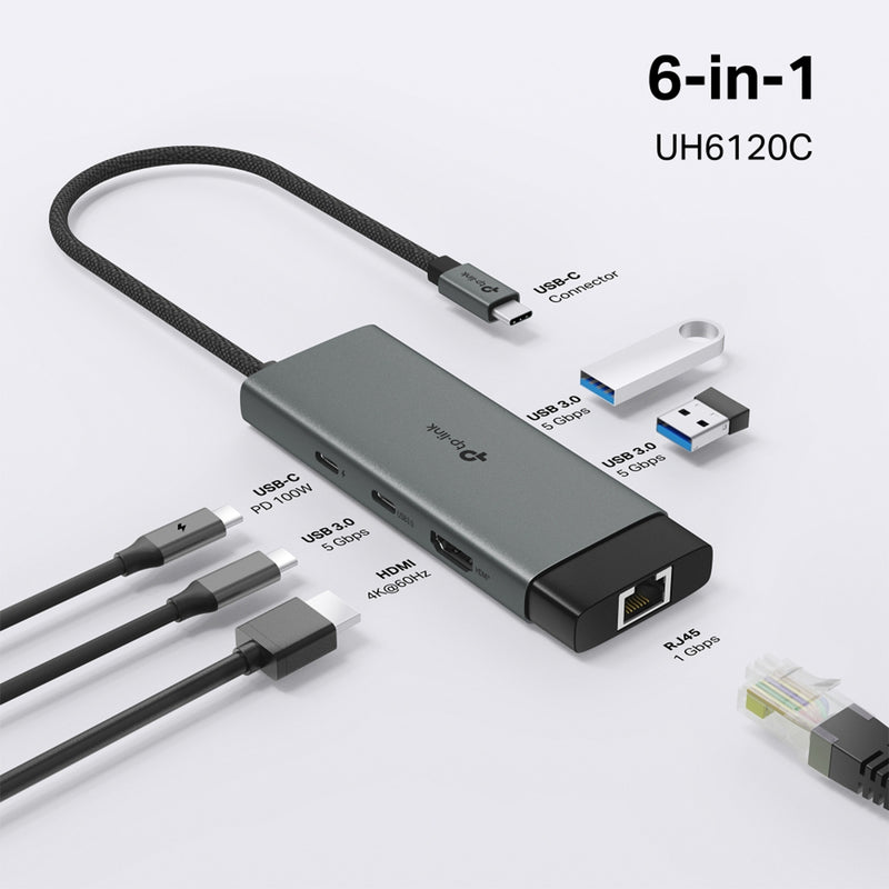 TP-Link UH6120C USB Type-C 6-in-1 Hub