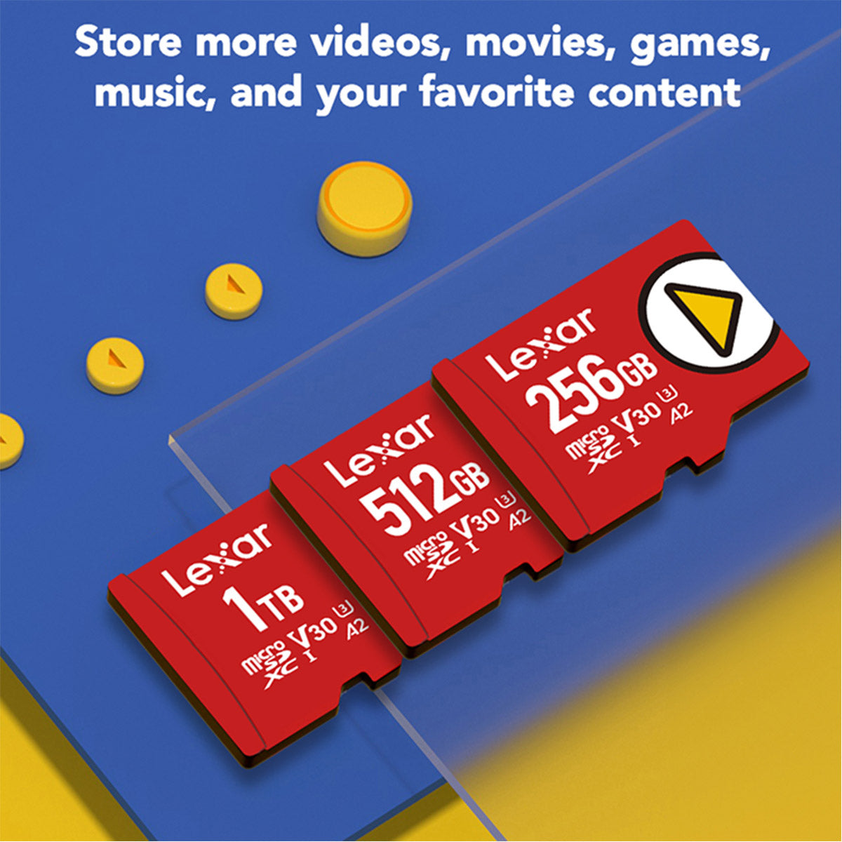 Lexar PLAY microSDXC UHS-I C10 U3 V30 A2 160MB/s Read Memory Card | DataBlitz
