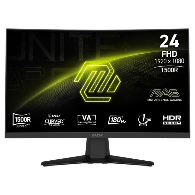 MSI MAG 244C 23.6" FHD (1920x1080) 180Hz 1ms MPRT VA Adaptive Sync Curved Gaming Monitor