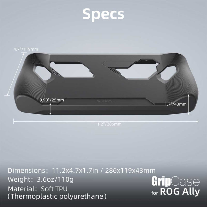 Skull & Co. Grip Case Bundle For Rog Ally (Black) (ALGCSET-BK)