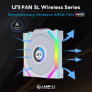 Lian Li Uni Fan SL Wireless LCD 120 ARGB Reverse Blade with L-Wireless Controller - Triple Pack (Black, White)