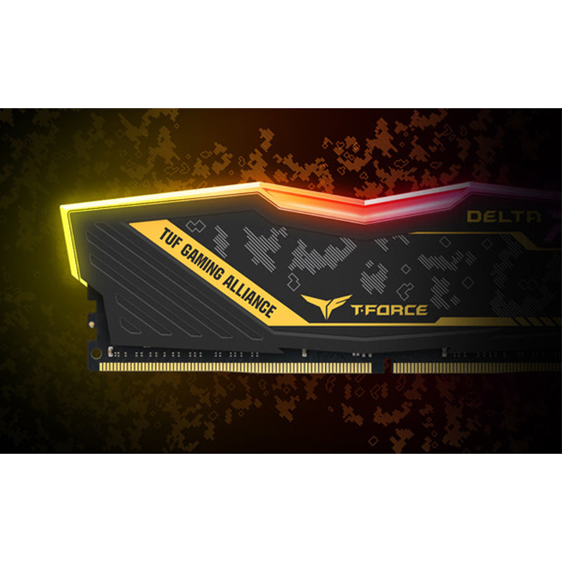 TeamGroup T-Force Delta TUF Gaming Alliance RGB DDR4 32GB (1x32GB) 3200MHz CL16 Desktop Memory (TF9D432G3200HC16F01)