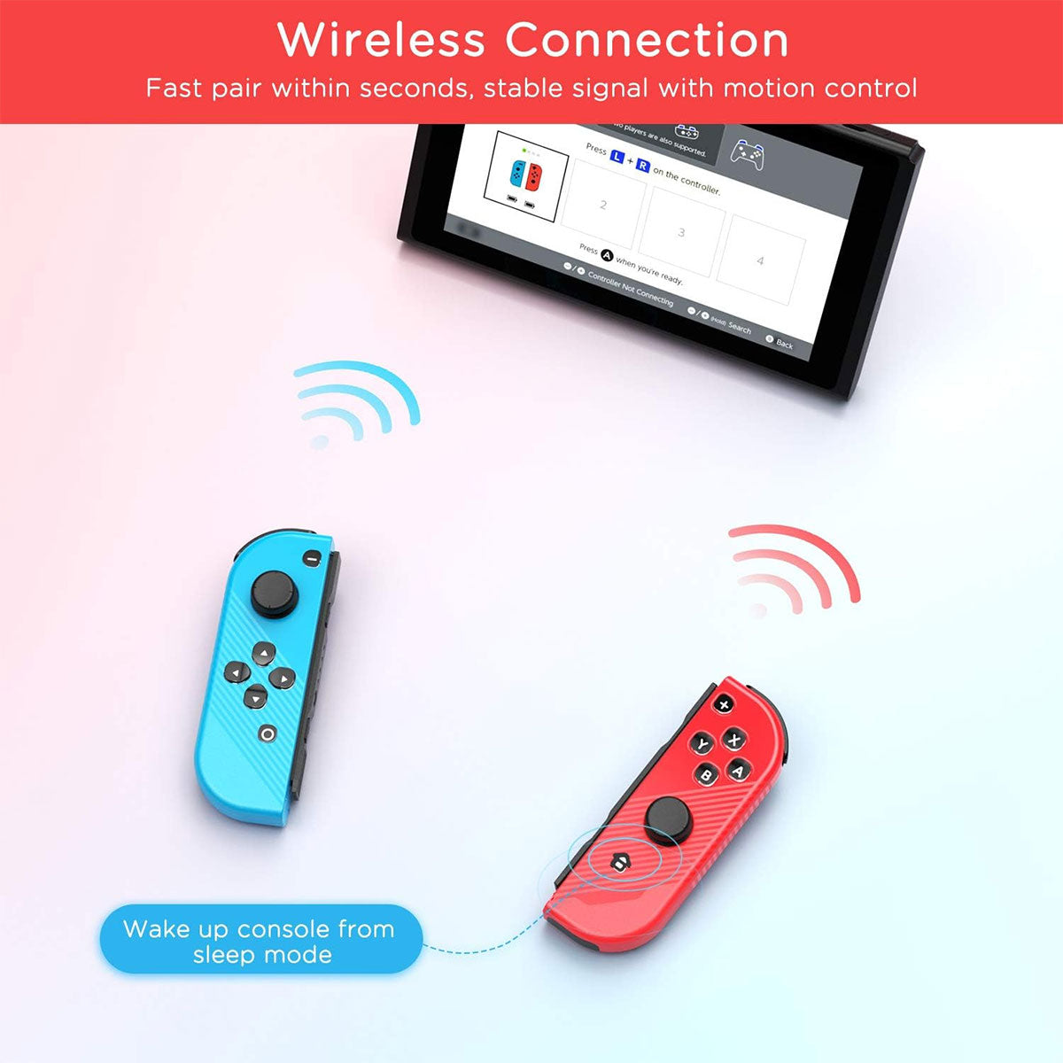 Dobe Joy-Pad (L) / (R) for Nintendo Switch / Nintendo Switch OLED (Blue/Red) TNS-19053