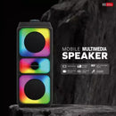 Oudiobop BK-4263 4"x2 RGB Bluetooth Speaker (Black)