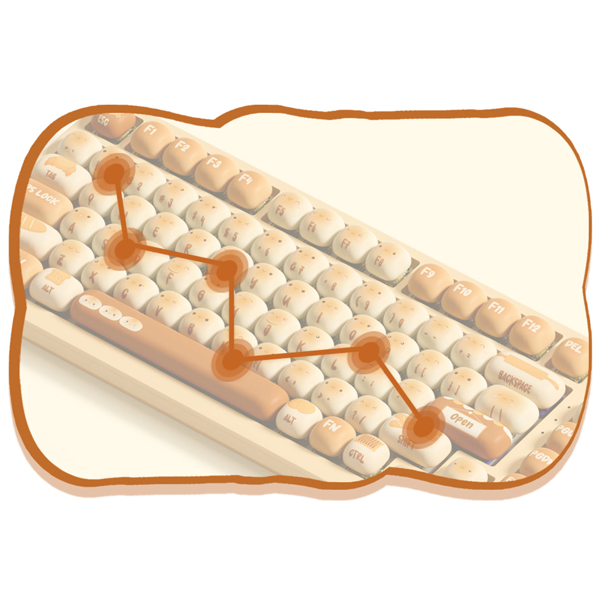 Akko x MonsGeek MG75W Bun Wonderland Dual-Mode Hot-Swappable Mechanical Keyboard (Akko V3 Piano Pro Switch)