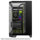 Coolman Zentra Luxe ATX Vision PC Case (Black, White)