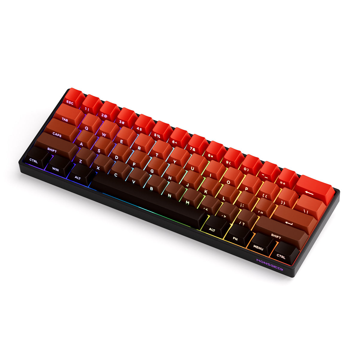 MonsGeek FUN60 Pro SP Shine-Through Blaze Gradient Multi-Mode RGB Mechanical Keyboard