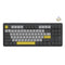 Ajazz AK870 RGB Tri-Mode 87-Keys TKL Gasket-mounted Hot Swappable Mechanical Keyboard (Black/Grey/Yellow) (Gift Switch)