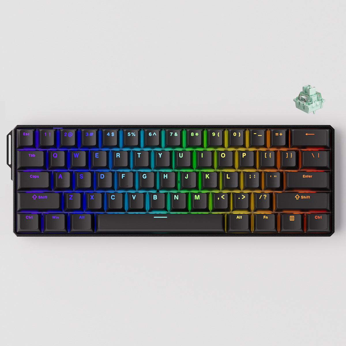 MonsGeek FUN60 Ultra TMR Shine-Through Black Multi-Mode RGB Mechanical Keyboard