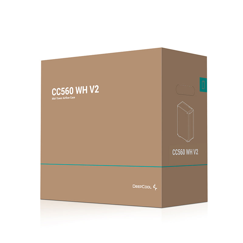 DeepCool CC560 V2 Mid-Tower ATX Case (White) (R-CC560-WHGAA4-G-2)