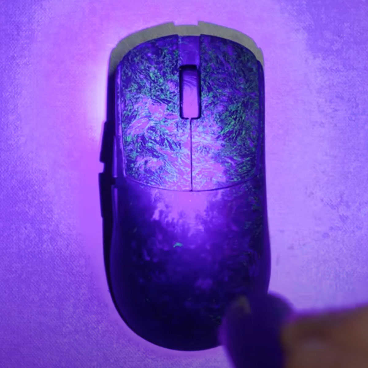 WLMouse YING Forged Carbon Fiber Gaming Mouse ( Black - Glow in the Dark, Black, Blue, Red)
