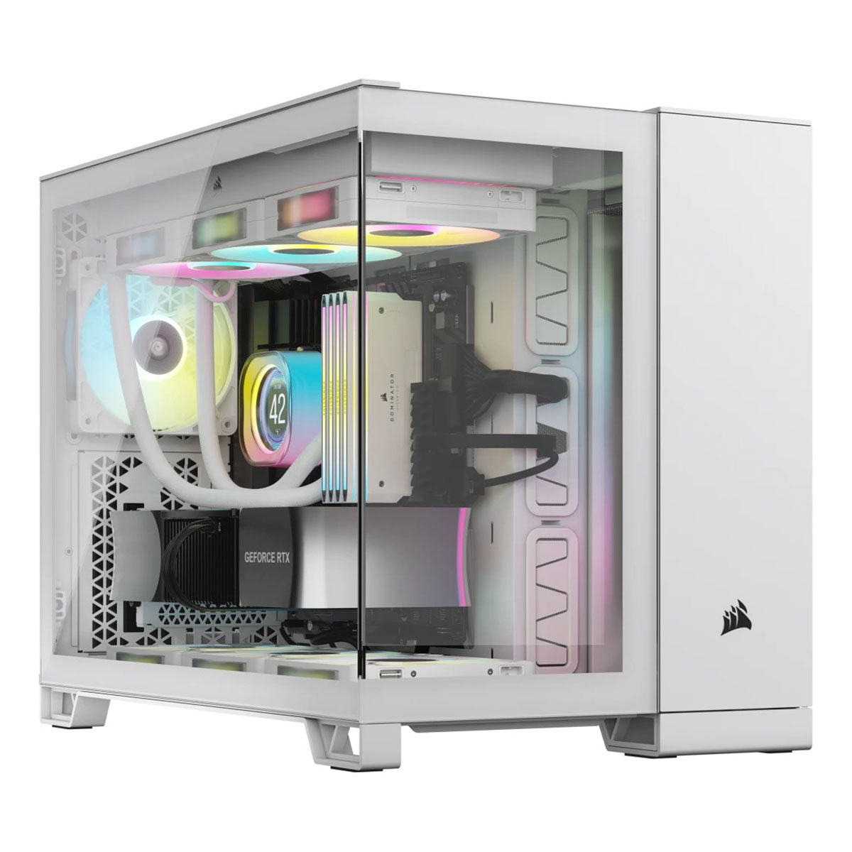 Corsair 2500X Mid-Tower Dual Chamber Pc Case (White)