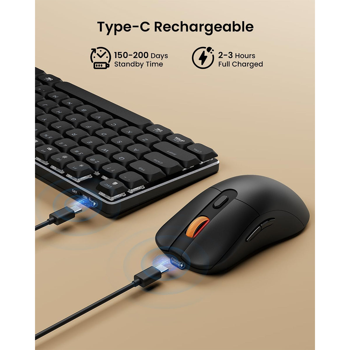 ProtoArc KM310 Mechanical Keyboard and Mouse Combo (Black) (CP016248)