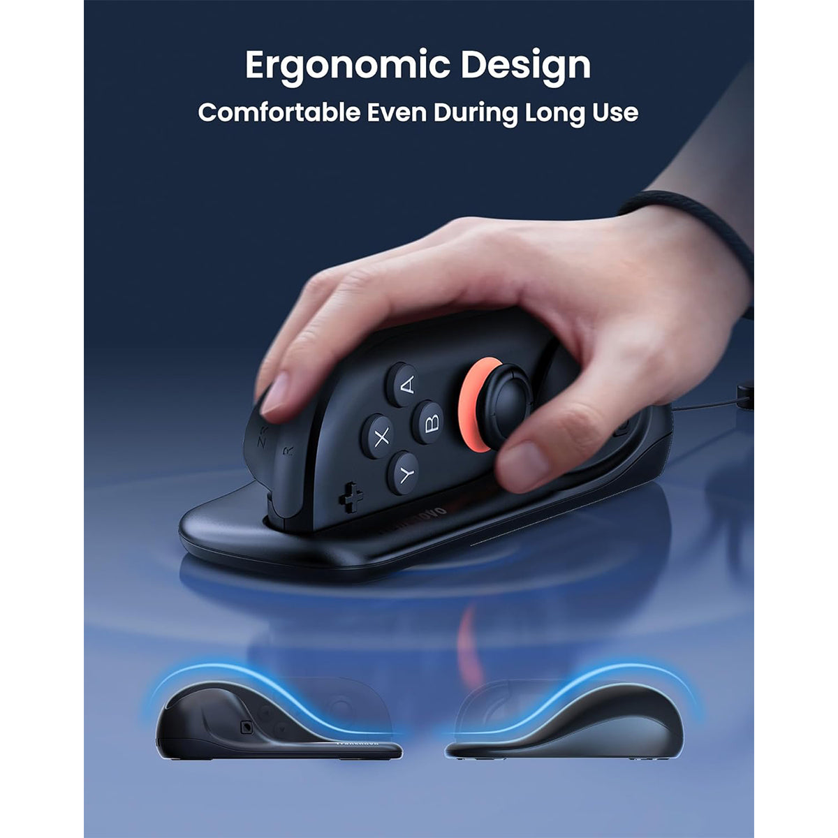 Transnovo Ergonomic Mouse Grip 2-Pack for Nintendo Switch 2 (Black)