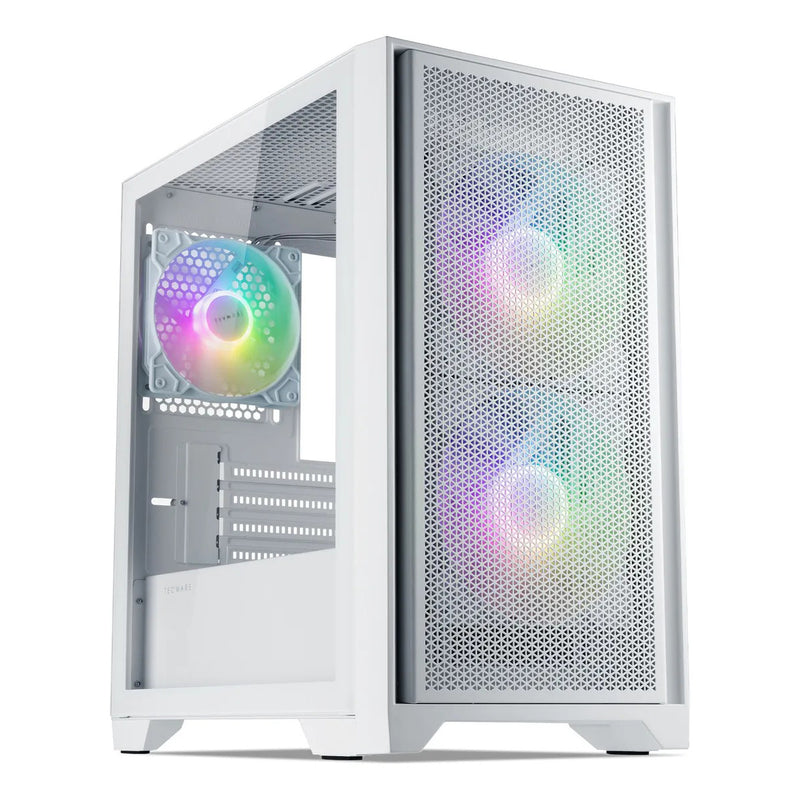 Tecware NEO M2 TG High Airflow Matx Case Tempered Glasse PC Case (White)