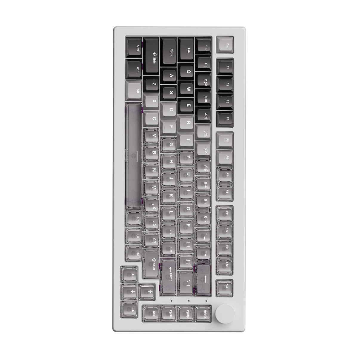 Akko 5075 V3 Wired ARGB Hot-Swappable Magnetic Keyboard (Gradient Hybrid White Transparent)
