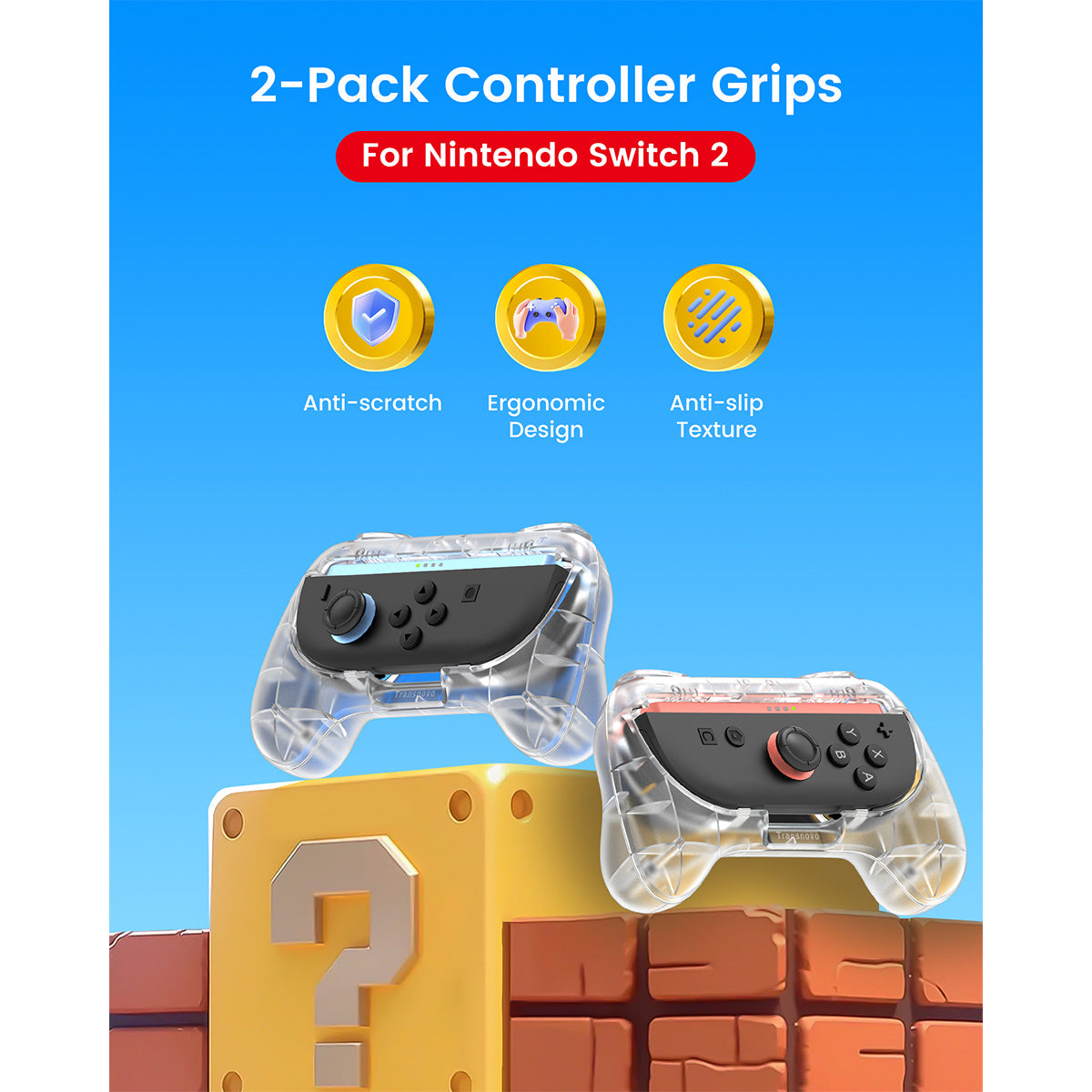 Transnovo Controller Case Shell for Nintendo Switch 2 (Tranparent) (NS2-GA03)
