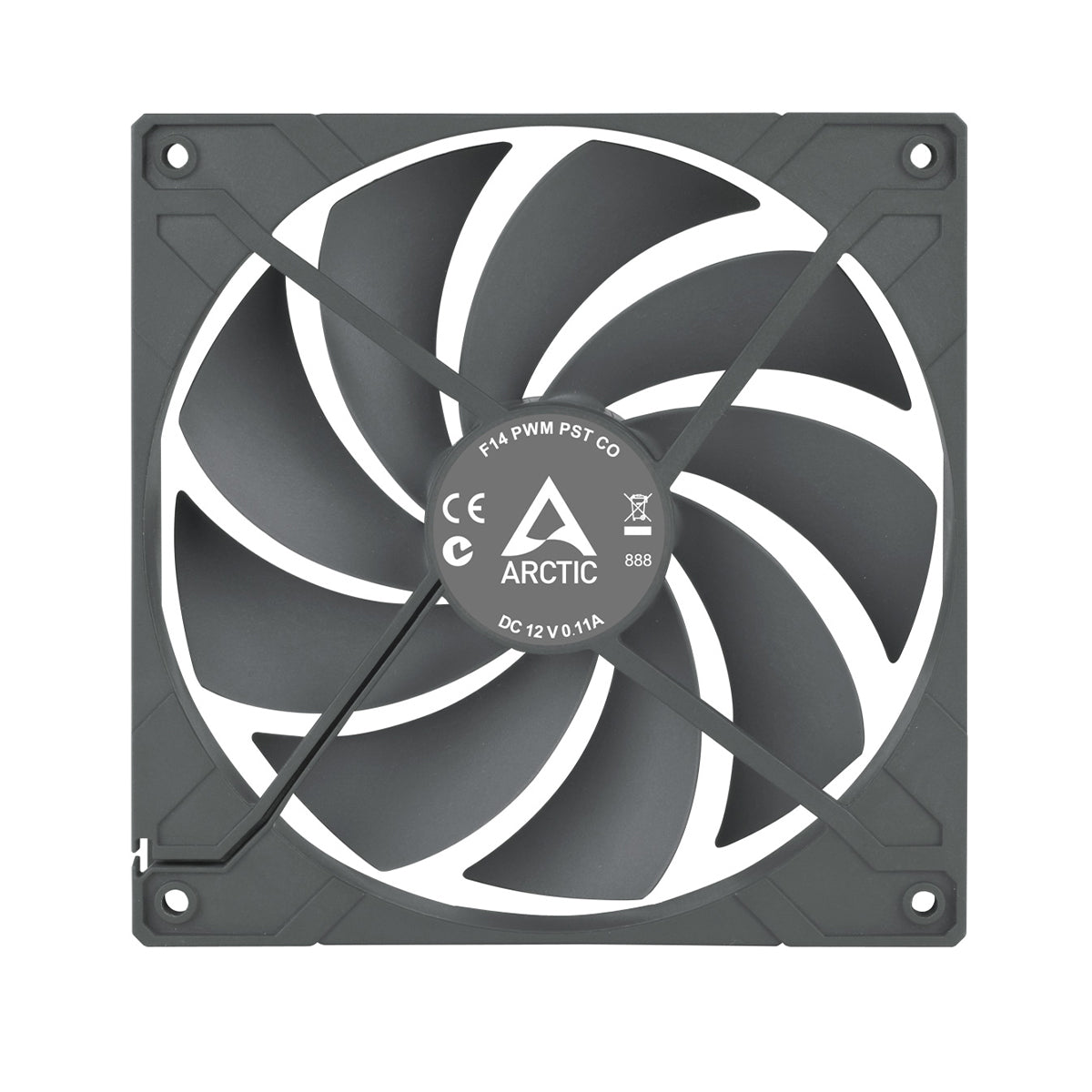 Arctic F14 PWM PST CO 140mm PWM Fan with Cable Splitter for Continuous Operation (Black)
