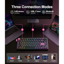 Onikuma MT706 Tri-Mode RGB 81 Keys Mechanical Keyboard with Knob (Black)