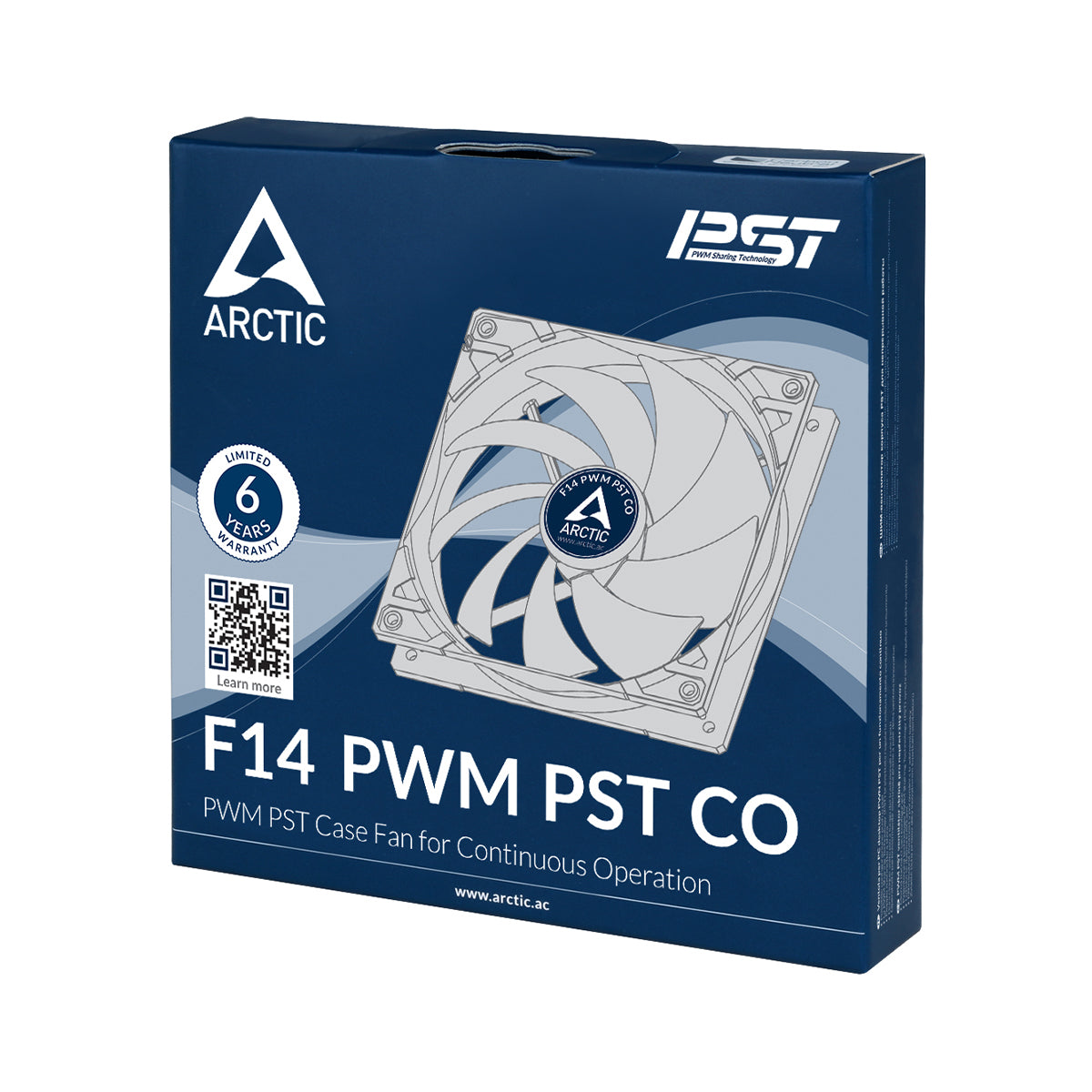 Arctic F14 PWM PST CO 140mm PWM Fan with Cable Splitter for Continuous Operation (Black)
