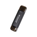 Transcend ESD310C 2TB 10GBPS USB Type-C/Type-A Portable SSD (Black) (TS2TESD310C)