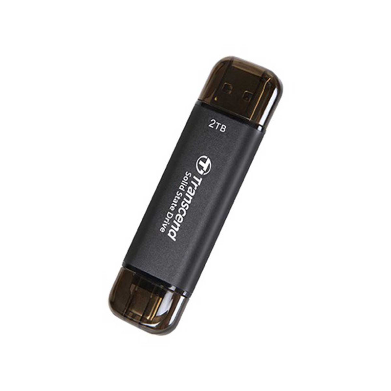 Transcend ESD310C 2TB 10GBPS USB Type-C/Type-A Portable SSD (Black) (TS2TESD310C)