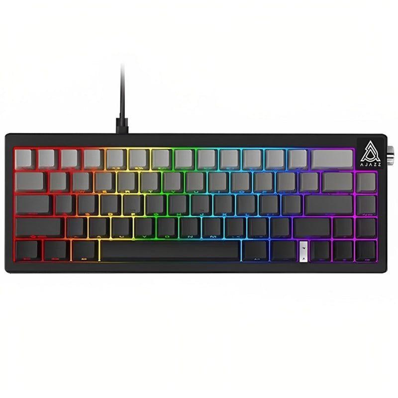 Ajazz AK650 RGB Wired 66-Key Gasket-Mounted Hot-Swappable Mechanical Keyboard (Gradient Black/Grey) (Day Dream Switch)
