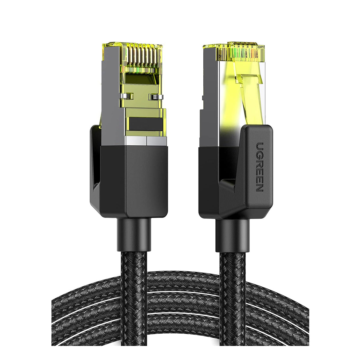 Ugreen Cat7 F/FTP Round Ethernet Braided Pure Copper Cable - (Black) | DataBlitz