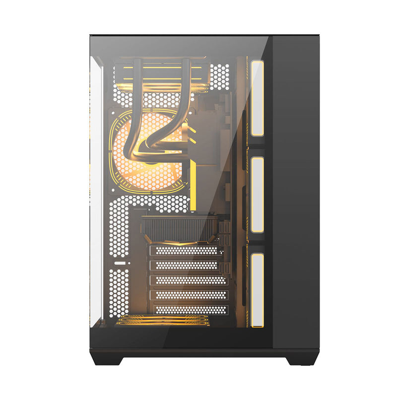Trendsonic Kratos KT30A Dual Chamber Tempered Glass Panel ATX Gaming Case