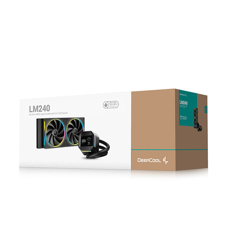 DeepCool LM240 240mm 6th Gen ARGB Liquid Cooler with 2.4" LCD Screen | DataBlitz