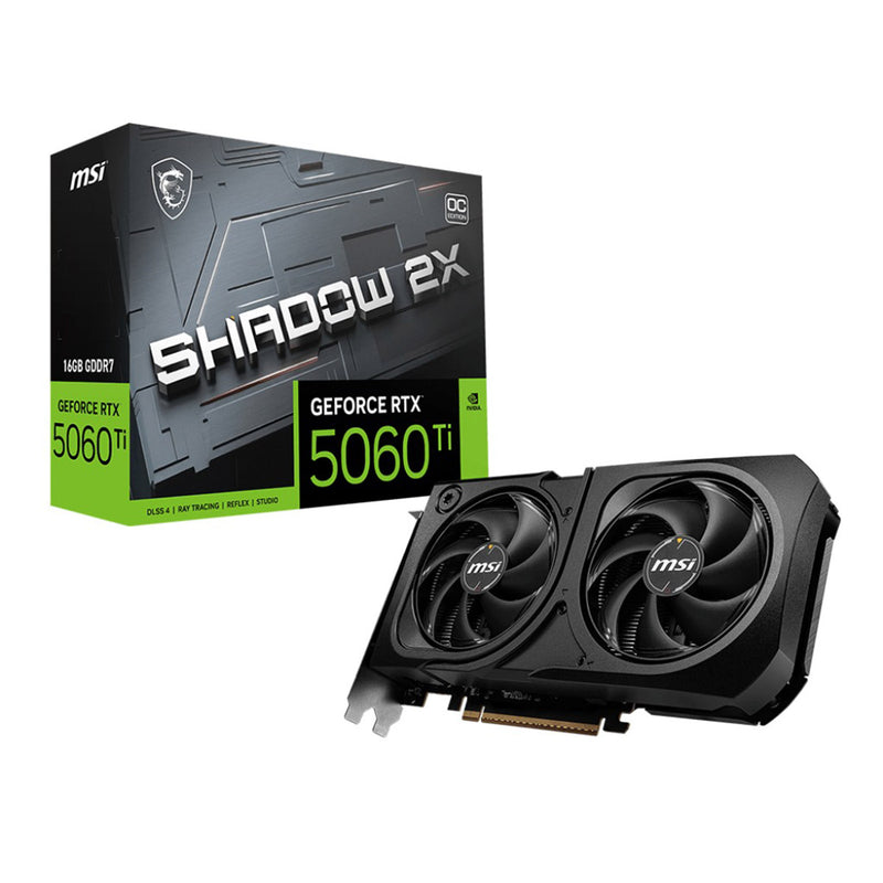 MSI GeForce RTX 5060 Ti 16GB GDDR7 Shadow 2X OC Plus Graphics Card
