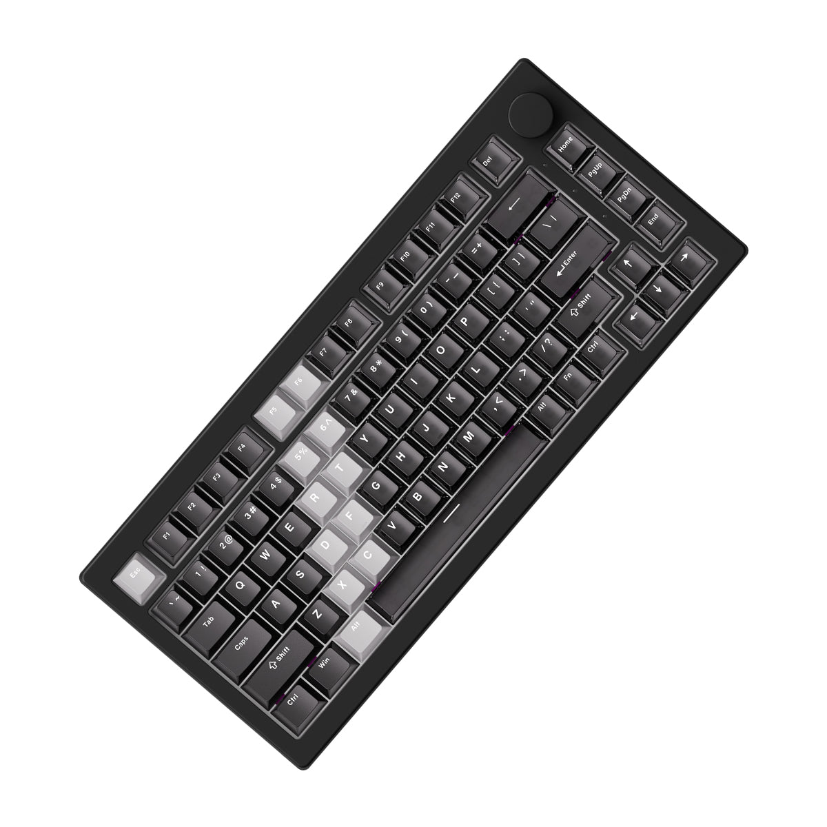 Akko 5075 V3 Wired ARGB Hot-Swappable Magnetic Keyboard (Gradient Hybrid Black Transparent) 